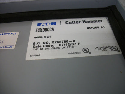 CUTLER-HAMMER ENCL CONTACTOR TYPE 12 XTCE012B10 120VCOIL 3PH 600V 10HP NOB