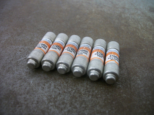 FERRAZ-SHAWMUT LOT OF 6 TIME DELAY CC FUSES ATQR20 20AMP 600VOLT