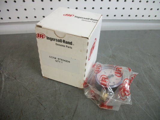 INGERSOLL-RAND PNEUMATIC PRESSURE GAUGE 67534206 0-30PSI NIB