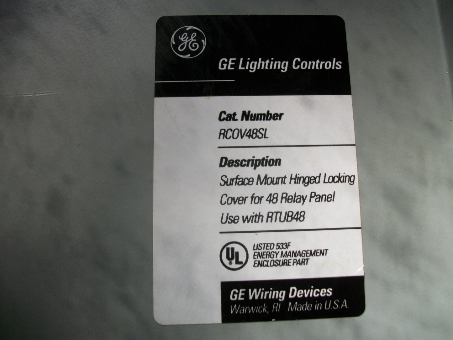 GE 48-RELAY SOFTWIRED CONTACTOR LIGHTING CONTROL PANEL CABINET RINTER4848SC