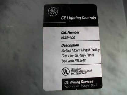 GE 48-RELAY SOFTWIRED CONTACTOR LIGHTING CONTROL PANEL CABINET RINTER4848SC