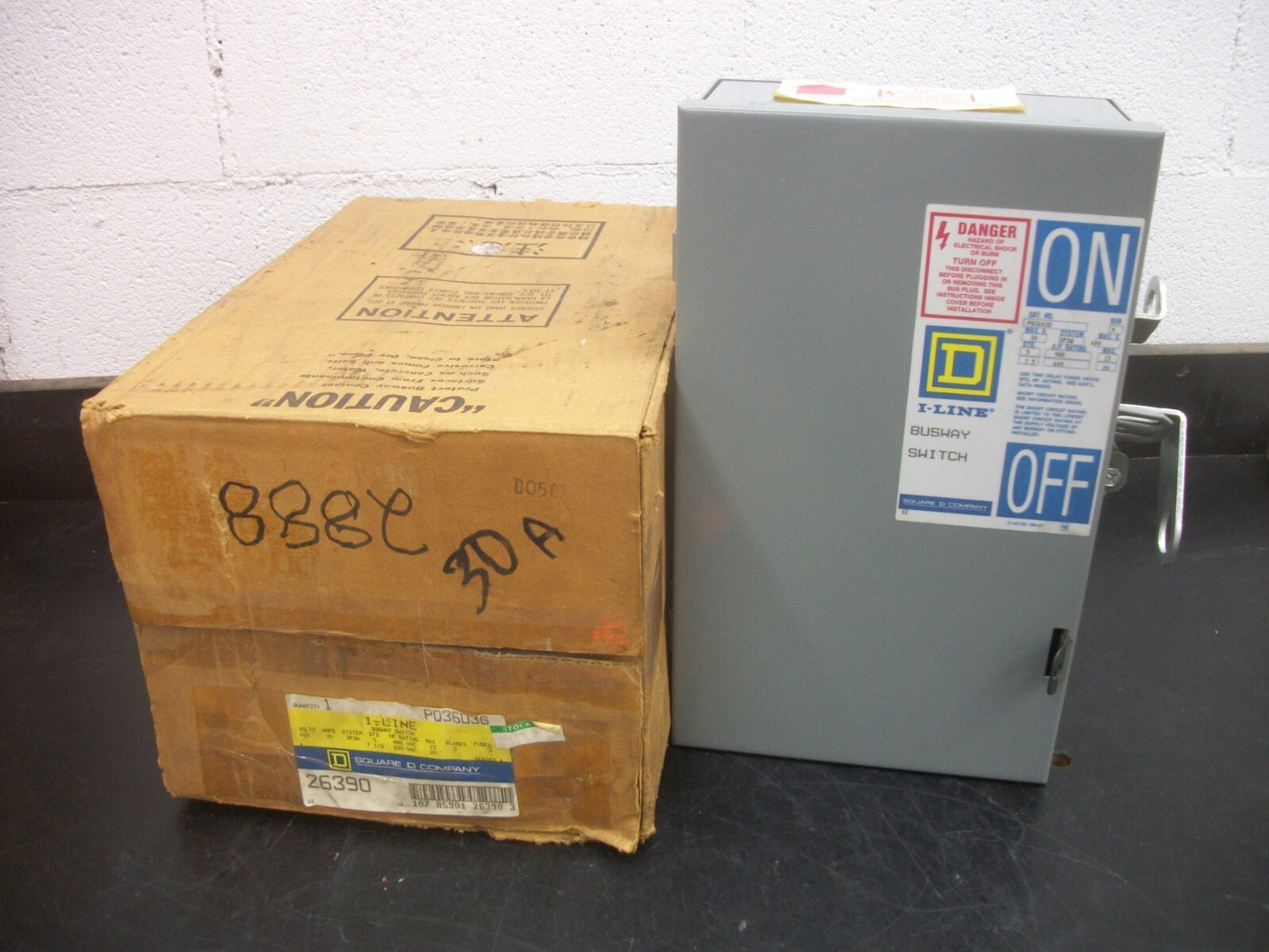 SQUARE D I-LINE FUSIBLE BUS PLUG PQ3603G 30AMP 600VOLT 3POLE 3W NIB