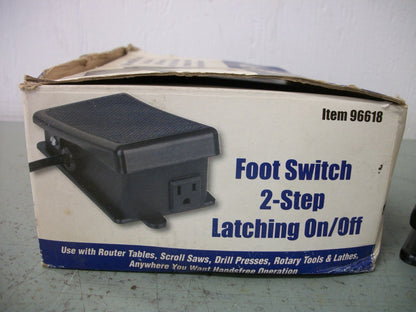HARBOR FREIGHT 2-STEP LATCHING ON/OFF FOOT SWITCH 96618 NIB
