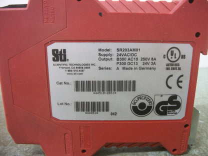 STI SR203AM01 SAFETY RELAY 44510-2031