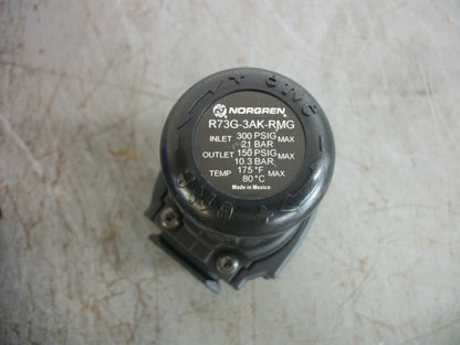 NORGREN PNEUMATIC PRESSURE REGULATOR R73G-3AK-RMG 150PSI 10.3BAR
