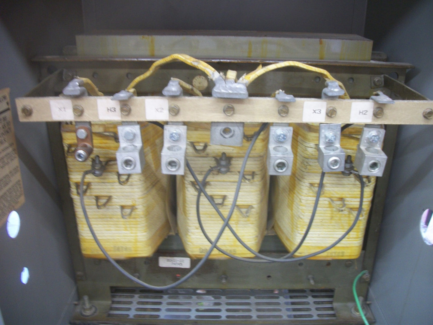 FEDERAL PACIFIC 45KVA 3PH TRANSFORMER T4T45 HV 480 LV 208Y/120