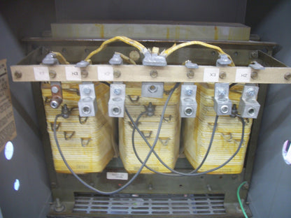 FEDERAL PACIFIC 45KVA 3PH TRANSFORMER T4T45 HV 480 LV 208Y/120