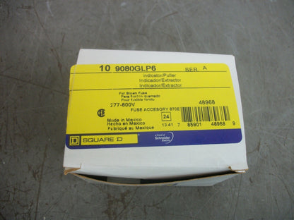 SQUARE D BOX OF 10 INDICATOR/PULLER FUSE INDICATORS 9080GLP6 277/600VOLT NIB