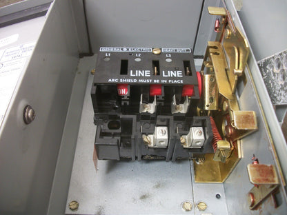 GE DISCONNECT TYPE 12 TH2221J 30AMP 240VOLT 2POLE FUSIBLE NIB