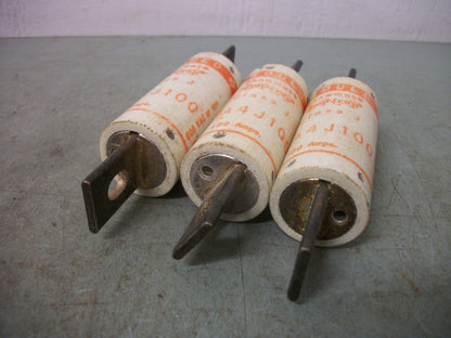 GOULD SHAWMUT LOT OF 3 AMP-TRAP FUSES A4J100 100AMP 600VOLT NOB