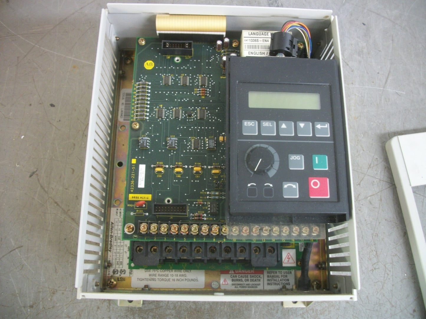 ALLEN-BRADLEY 4.8KVA 1336 PLUS SENSORLESS VECTOR AC DRIVE 1336S-BRF30-AA-EN4-L6