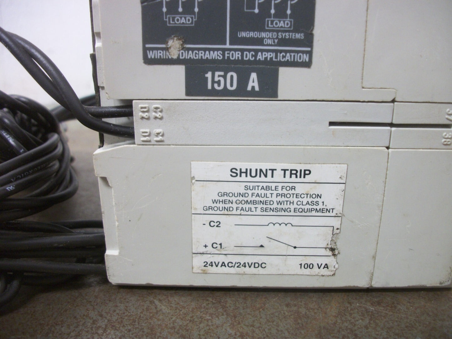 ABB SACE S3 S3N CIRCUIT BREAKER 150AMP 600VOLT 3POLE SHUNT AUX NOB