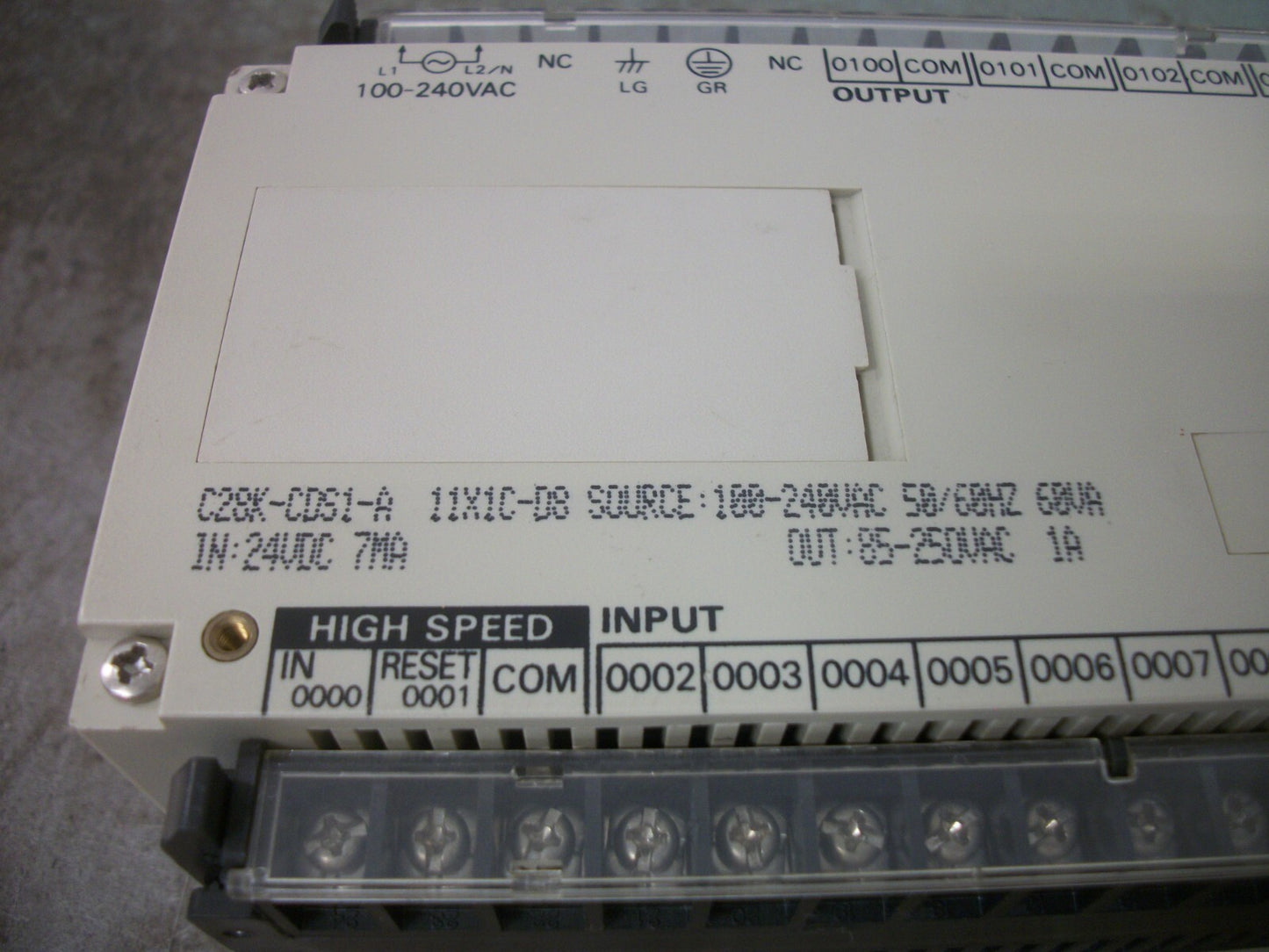 OMRON SYSMAC C28K PLC PROGRAMMABLE LOGIC CONTROLLER C28K-CDS1-A