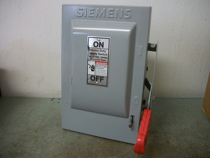 SIEMENS DISCONNECT TYPE 1 HNF361 30AMP 600VOLT 3POLE NON-FUSIBLE