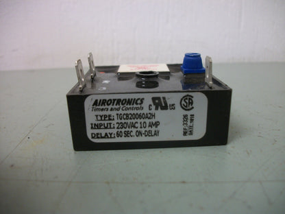 AIROTRONICS SOLID STATE TIMER RELAY TGCB20060A2H 10AMP 230VOLT 60SEC