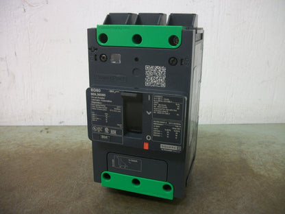 SQUARE D POWERPACT BD CIRCUIT BREAKER BDL36080 80AMP 600VOLT 3POLE