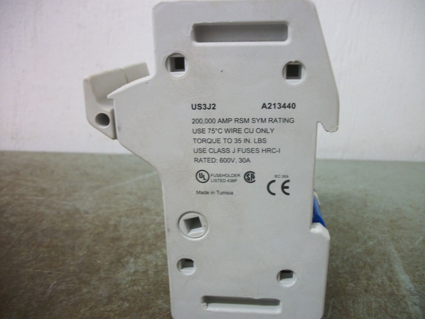 FERRAZ-SHAWMUT ULTRASAFE CLASS J FUSEHOLDER US3J2 30AMP 600VOLT 2POLE