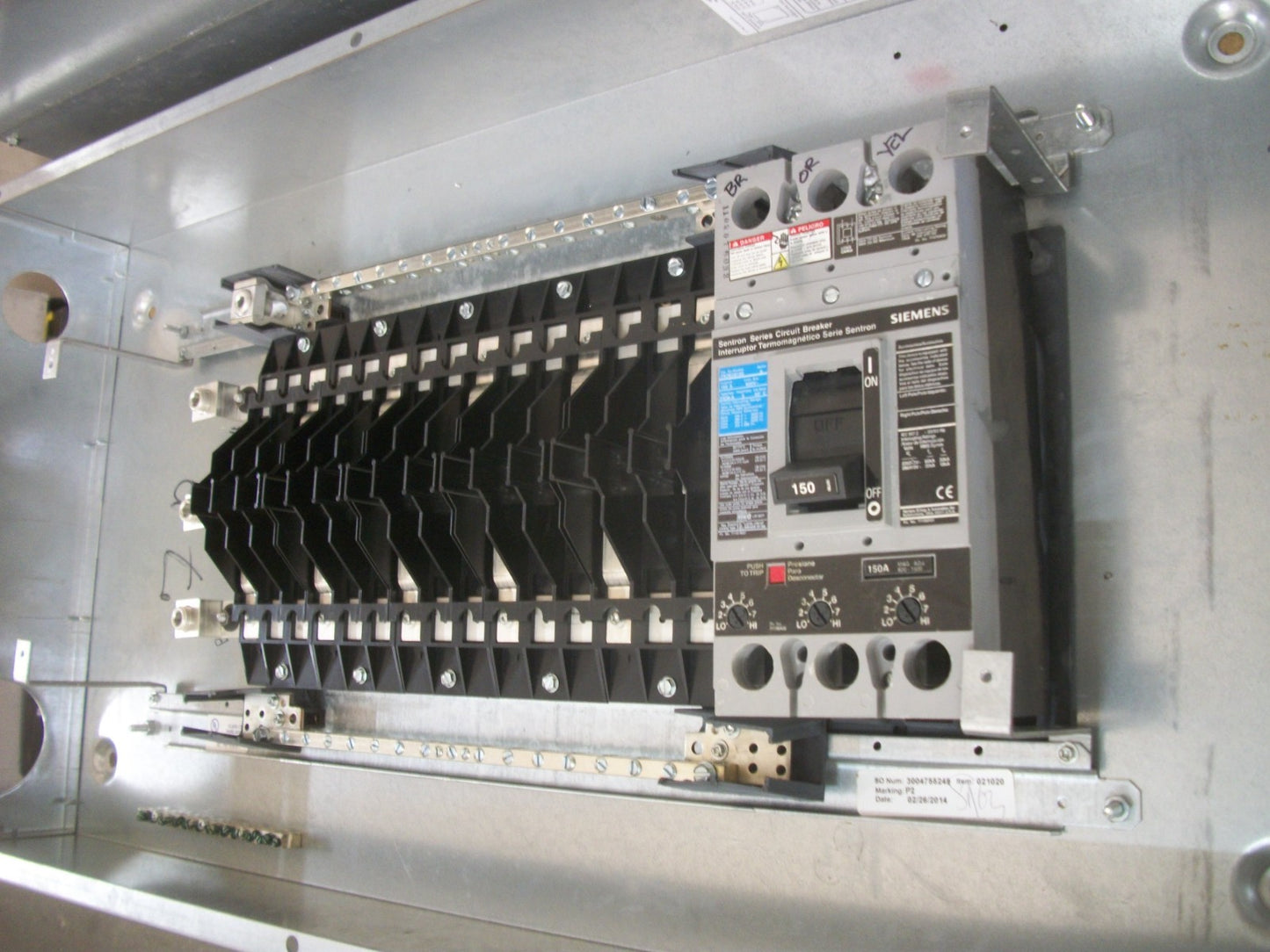 SIEMENS P1 LOAD CENTER PANELBOARD NGB 125AMP 480Y/277VOLT 3PH W/150A MAIN