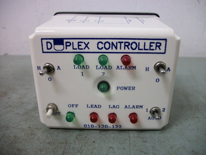 MPE DUPLEX PUMP CONTROLLER 010-120-122 INPUT 120VAC OUTPUT 120VAC 180VA 2.5A NOB