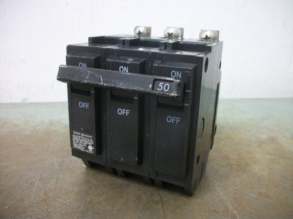 GE THQB CIRCUIT BREAKER THQB32050 50AMP 240VOLT 3POLE OLD