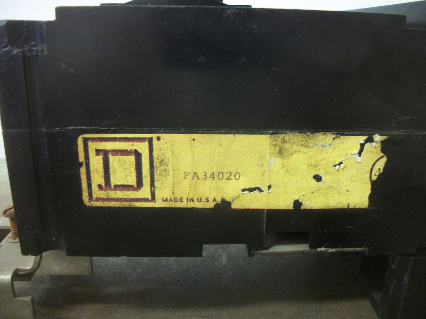 SQUARE D I-LINE FA CIRCUIT BREAKER FA34020 20AMP 480VOLT 3POLE BLACK