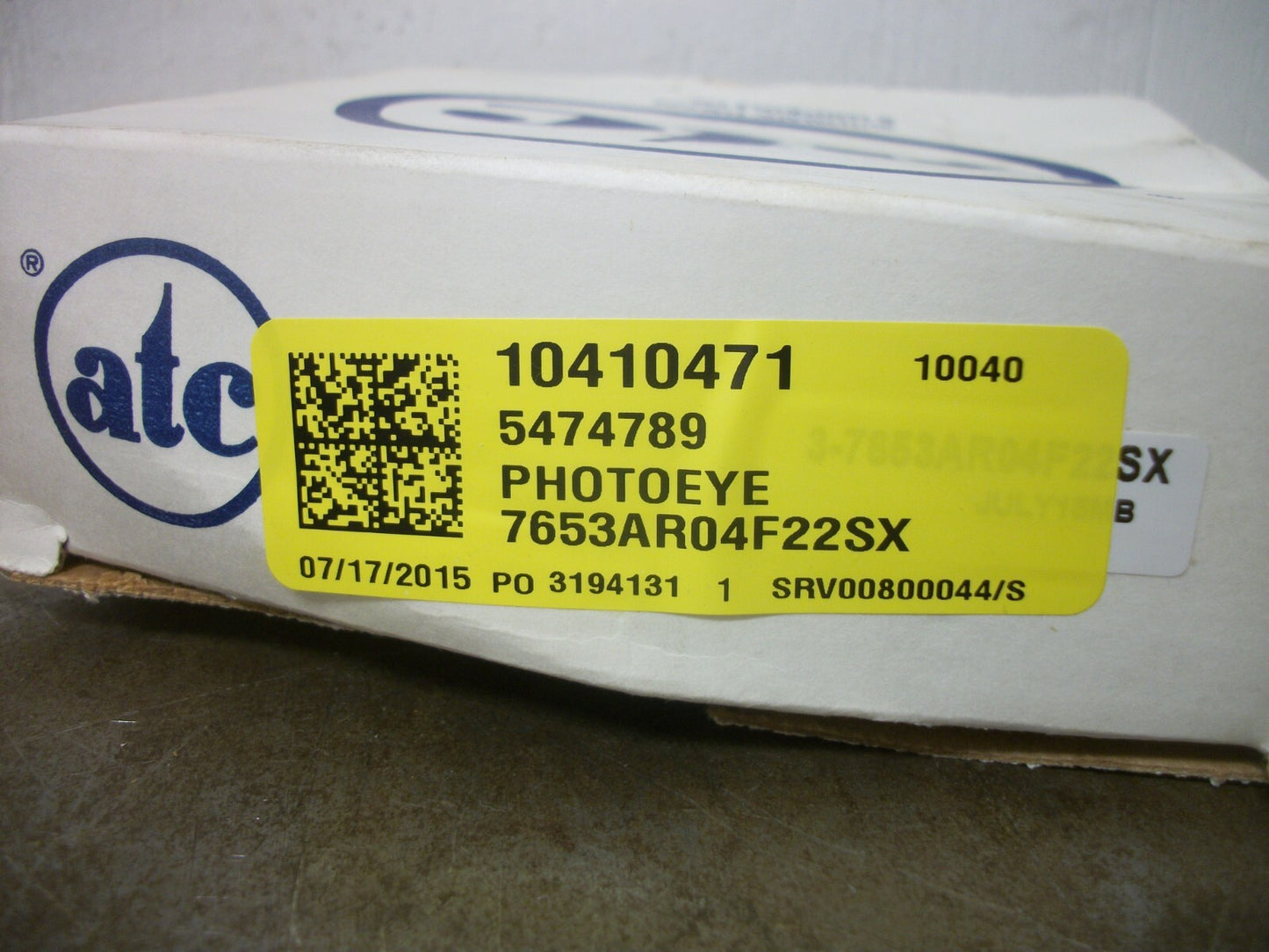 ATC PHOTOEYE PHOTOELECTRIC SENSOR 7653AR04F22SX NIB
