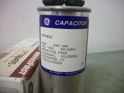 GE DIELEKTROL VI 25uF CAPACITOR 97F9632 440VOLT NIB