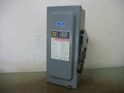 SQUARE D DISCONNECT TYPE 1 H361N 30AMP 600VOLT 3POLE FUSIBLE