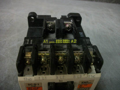 FUJI SC-5-1 CONTACTOR 4NC0H0 20AMP 220VCOIL 3PH 600V 10HP