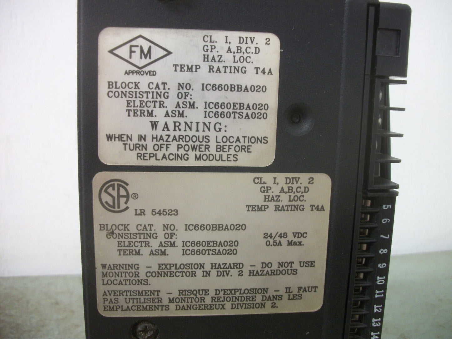 GE FANUC ANALOG DC 4I/2O PLC I/O MODULE IC660EBA020K