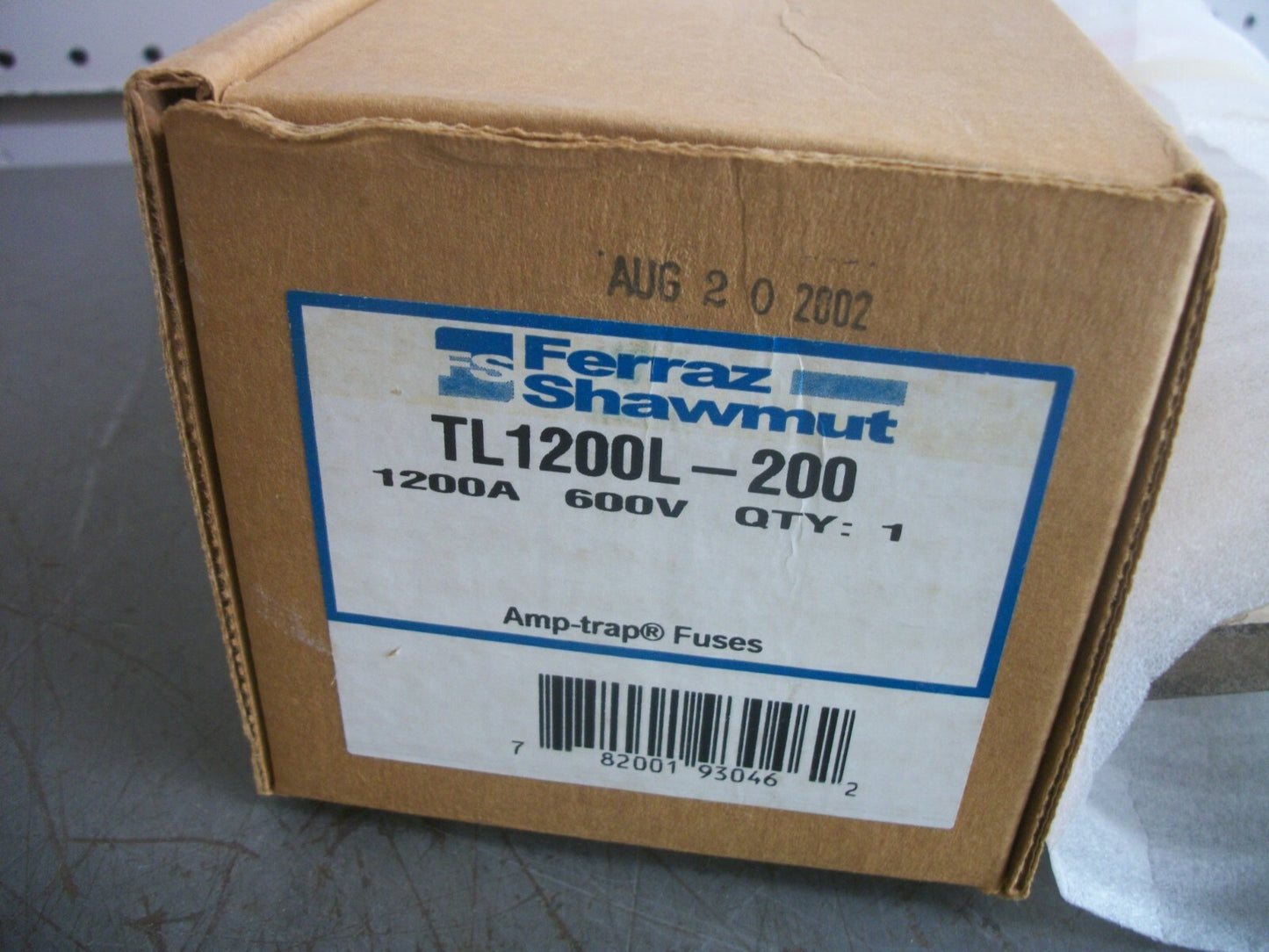 FERRAZ-SHAWMUT TEST LIMITER FUSE TL1200L-200 1200AMP 600VOLT NIB