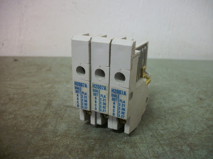 CUTLER-HAMMER LOT OF 3 FREEDOM SERIES OVERLOAD RELAY HEATERS H2007A