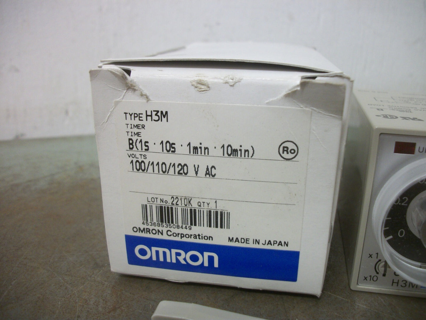 OMRON ANALOG TIMER UNIT H3M 100/110/120VOLT 1S-10S 1MIN-10MIN NIB