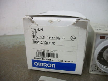 OMRON ANALOG TIMER UNIT H3M 100/110/120VOLT 1S-10S 1MIN-10MIN NIB