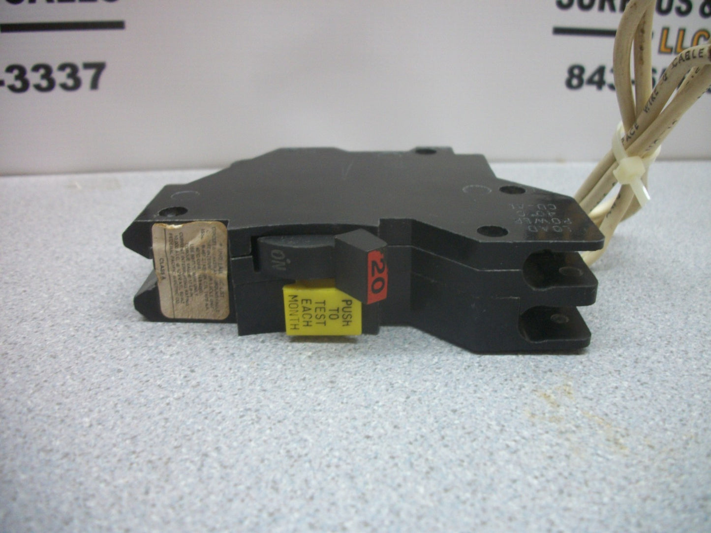 FEDERAL PACIFIC GFCI NA CIRCUIT BREAKER NA120GF 20AMP 120VOLT 1POLE