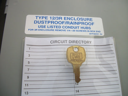 CUTLER-HAMMER PRL1A PANELBOARD W/INTERIOR LWPQ2036 100A 120/240V 100A MAIN NEW