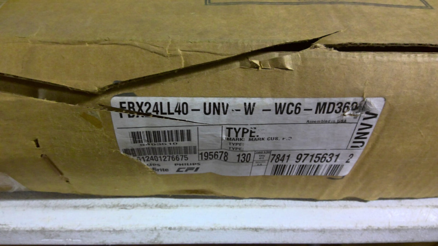 PHILIPS DAY-BRITE LED INDUSTRIAL HIGH BAY LIGHT FBX24LL40-UNV-W-WC6-MD360 NIB