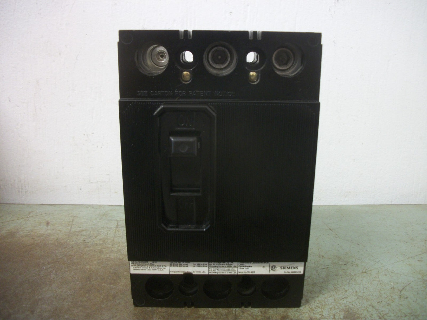SIEMENS QJ CIRCUIT BREAKER QJ23B175 175AMP 240VOLT 3POLE