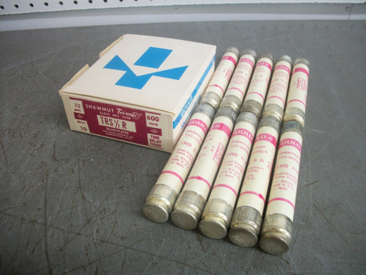 GOULD SHAWMUT BOX OF 10 TRI-ONIC FUSES TRS1/2R 1/2AMP 600VOLT NIB