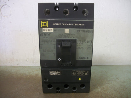 SQUARE D KAL CIRCUIT BREAKER KAL36175 175AMP 600VOLT 3POLE GRAY