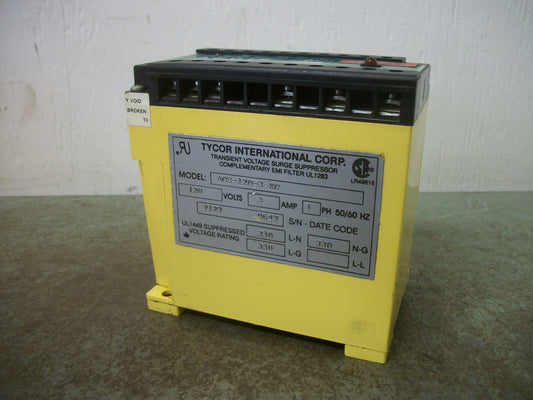 TYCOR AEGIS TRANSIENT VOLTAGE SURGE SUPPRESSOR AGS-120-3-XC 120VOLT 3AMP 1PH