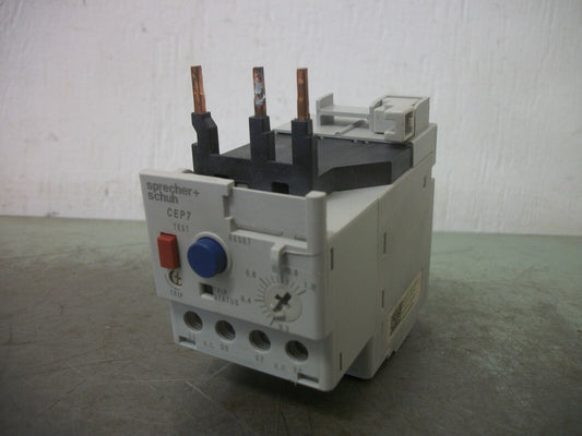 SPRECHER+SCHUH THERMAL OVERLOAD RELAY CEP7-ED1BB 0.2-1.0AMP