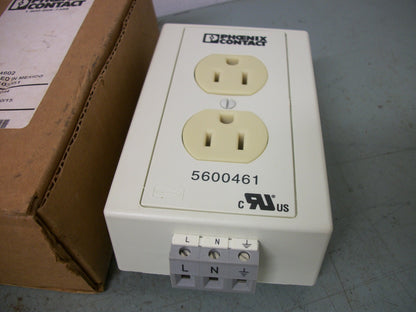 PHOENIX CONTACT DIN MOUNT DUPLEX RECEPTACLE EM-DUO-120/15 NIB