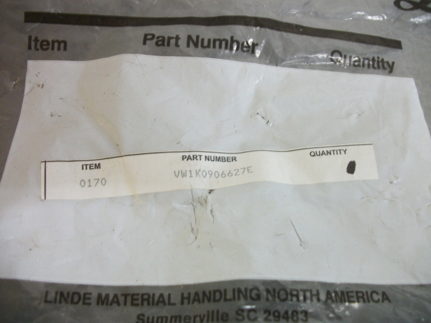 LINDE PRESSURE TRANSDUCER VW1K0906627E NEW