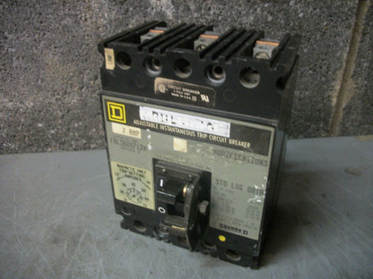 SQUARE D FAL CIRCUIT BREAKER FAL3600712M 7AMP 600VOLT 3POLE GRAY