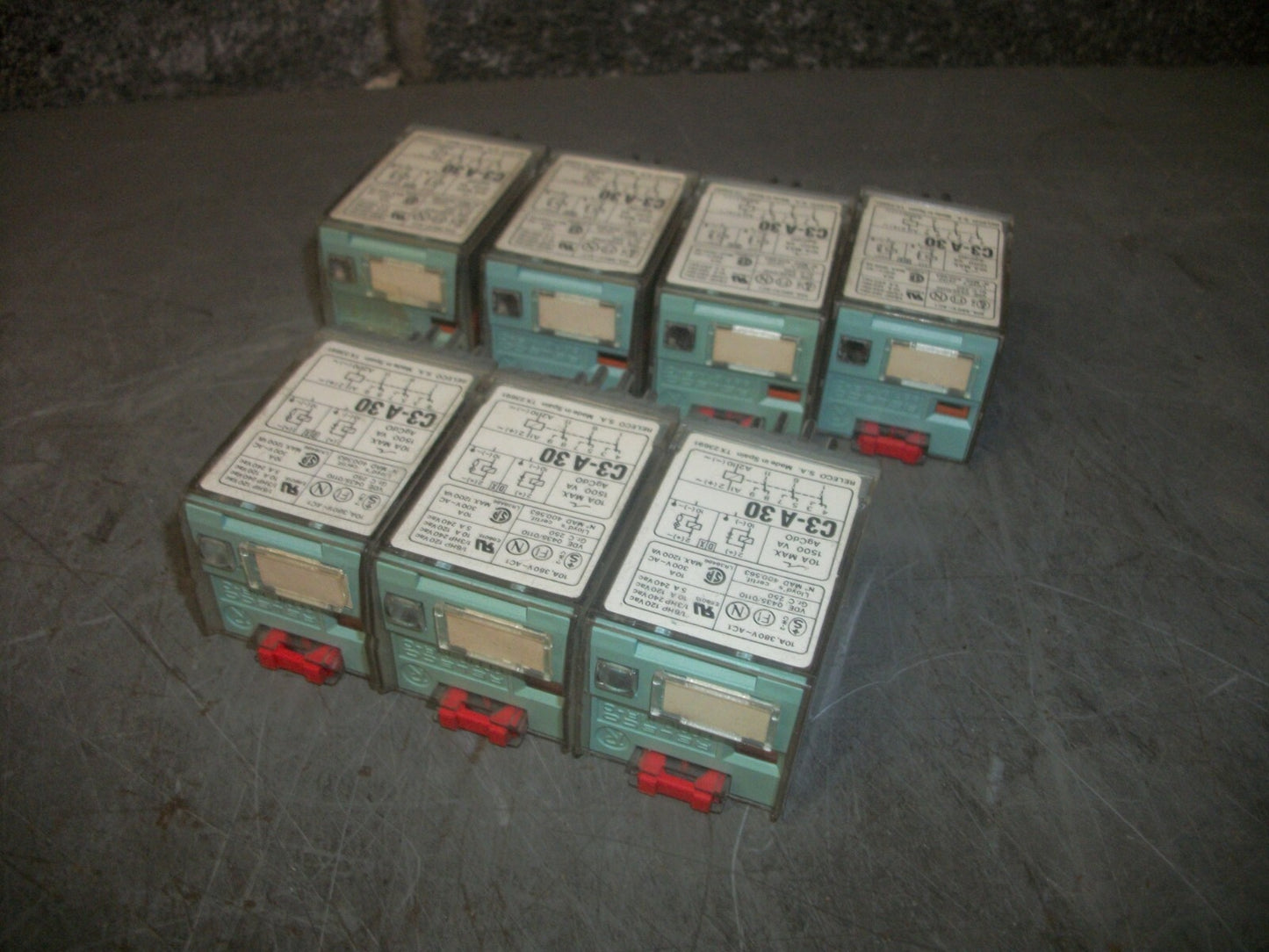 RELECO LOT OF 7 RELAYS C3-A 30 10AMP 24VOLT
