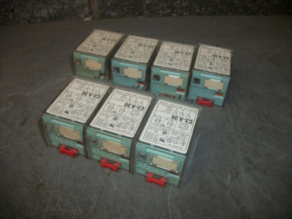 RELECO LOT OF 7 RELAYS C3-A 30 10AMP 24VOLT