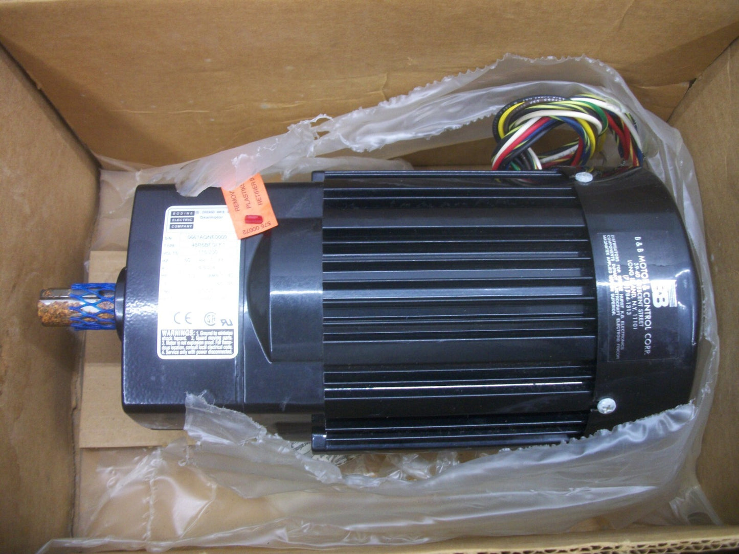 BODINE 0661AQ 1/3HP 5:1 RATIO AC GEARMOTOR 48R6BFSI-F1 230VOLT 1PH 340RPM NIB