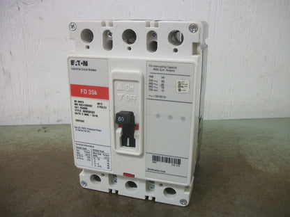 CUTLER-HAMMER FD CIRCUIT BREAKER FD3060 60AMP 600VOLT 3POLE RED