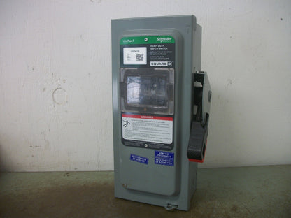 SQUARE D DISCONNECT TYPE 1 VH361N 30AMP 600VOLT 3POLE FUSIBLE